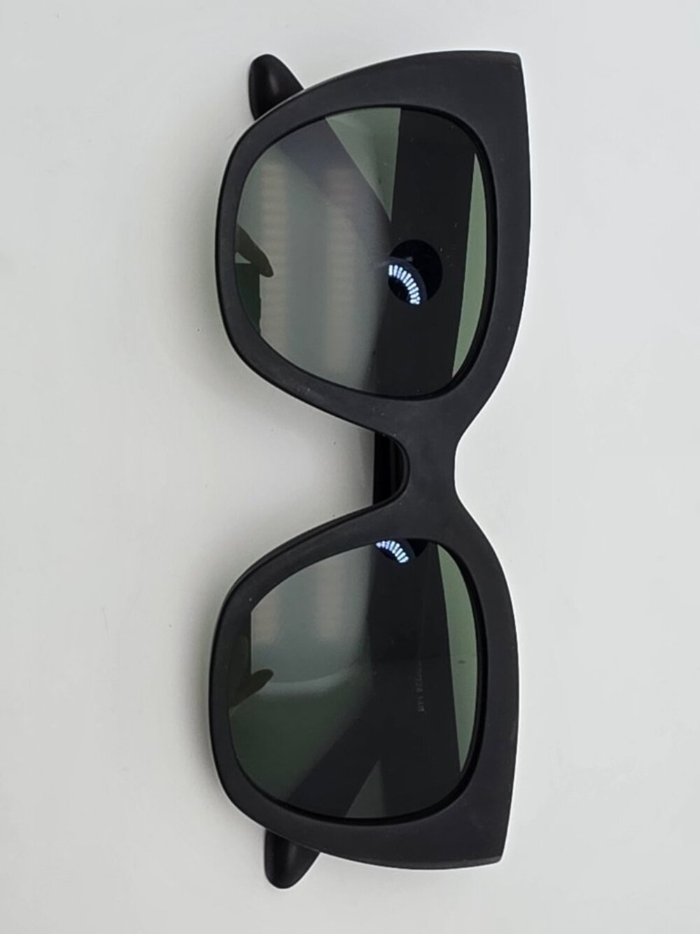 Toms Sydney Traveler Collection Black Frame Green Lens Cat Eye Sunglasses 50-23 - Picture 10 of 13